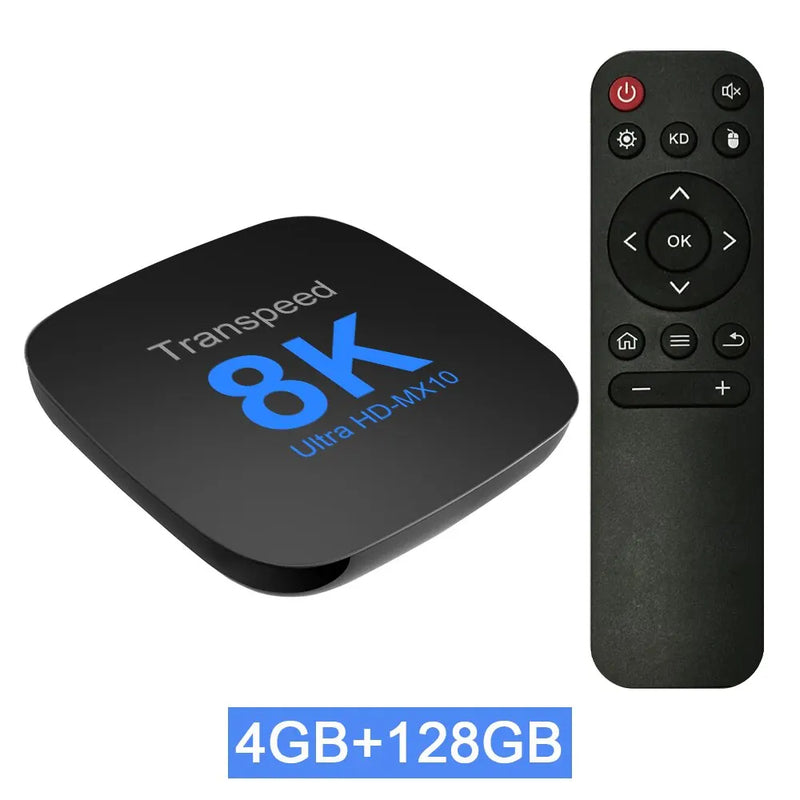 Transpeed Android 13 TV Box 8K ultra HD MX-10